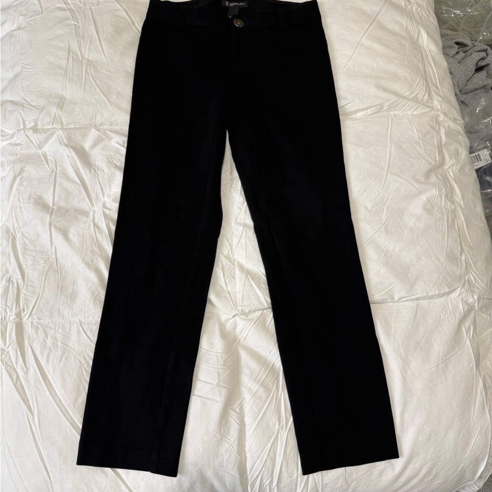 INC Black Straight-Leg Pants